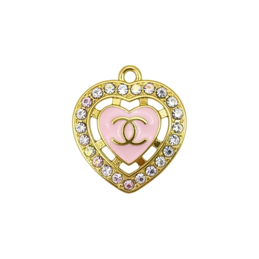 Clear AB Rhinestone Heart Charms