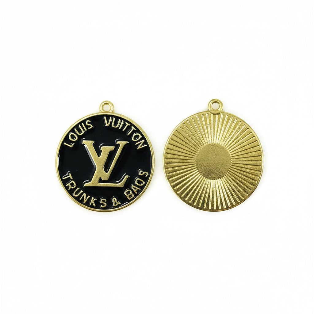 Large Black & Gold Charm