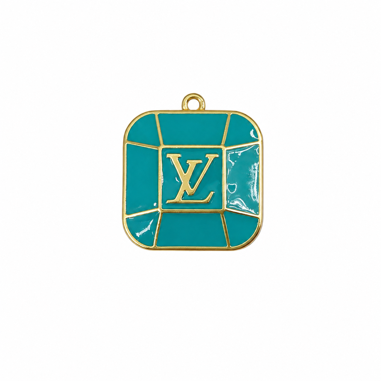 Large and Small Square Colored Charms