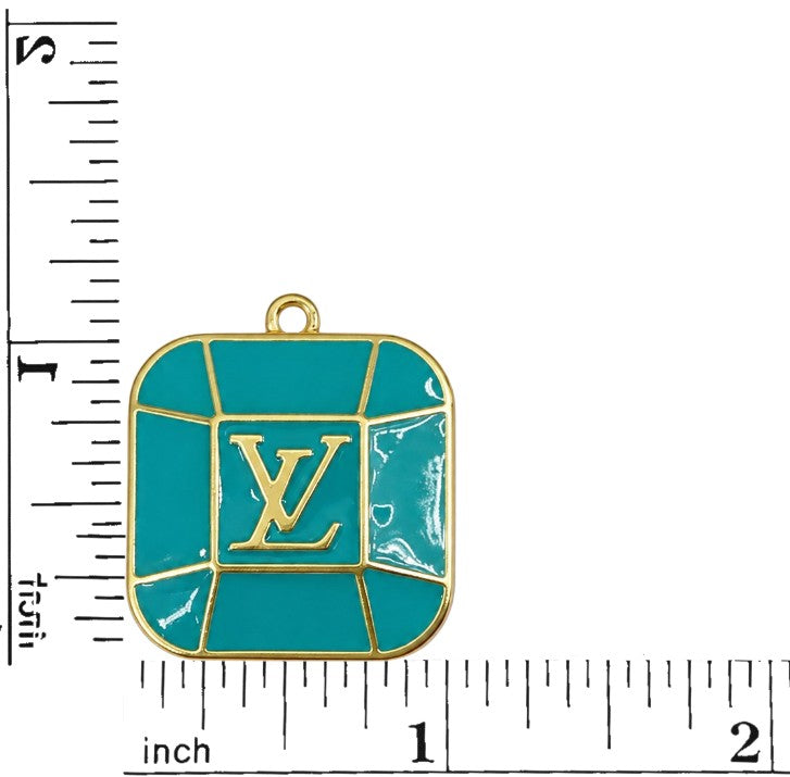 Large and Small Square Colored Charms