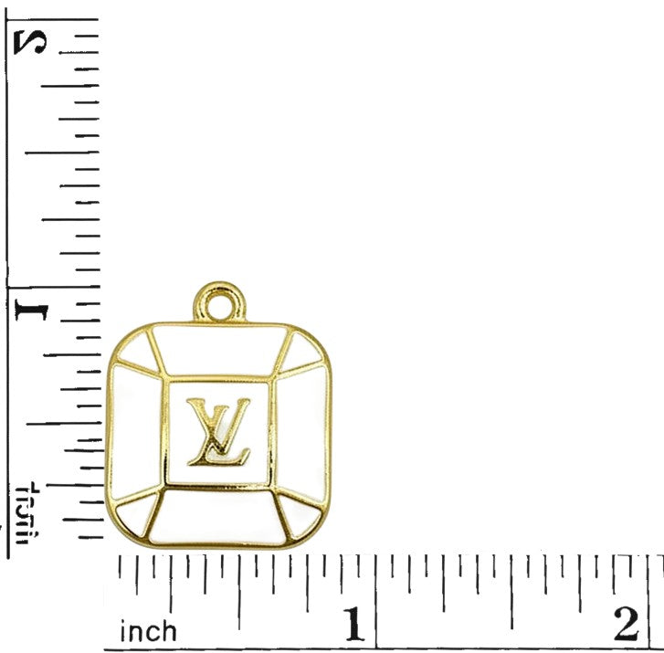 Large and Small Square Colored Charms