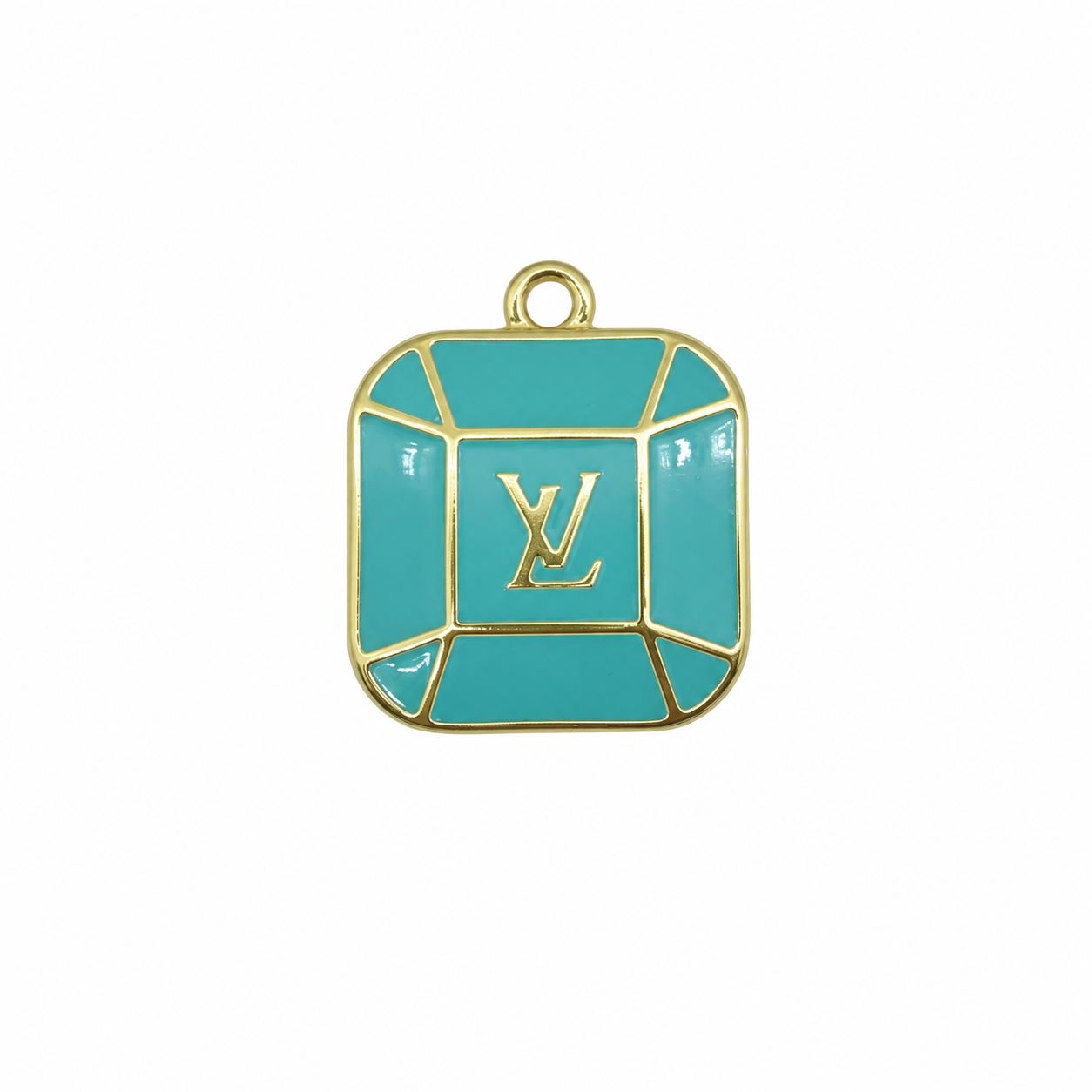 Large and Small Square Colored Charms
