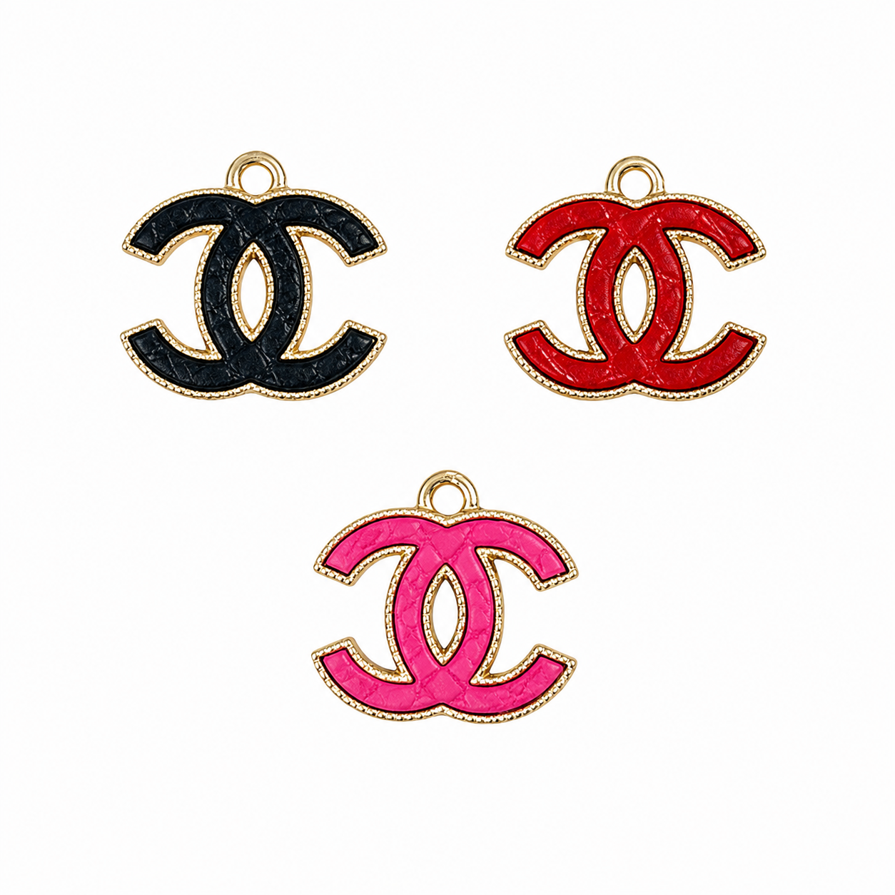 Leather Gold Tone Charms