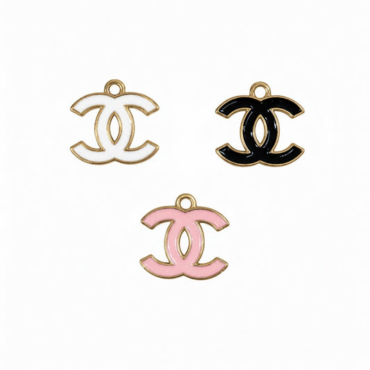 Gold Tone Double Sided Colored Charms