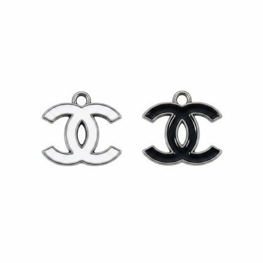 Silver Tone Double Sided Colored Charms