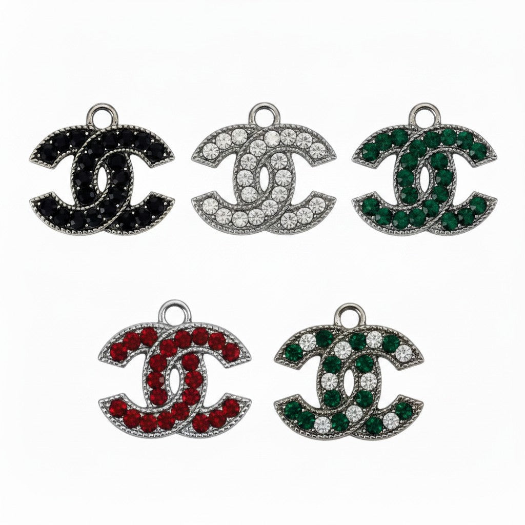 Silver Tone Rhinestone Charms