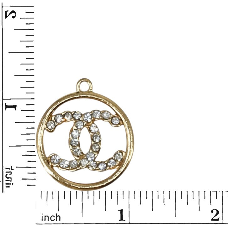Rose Gold & Rhinestone Charm