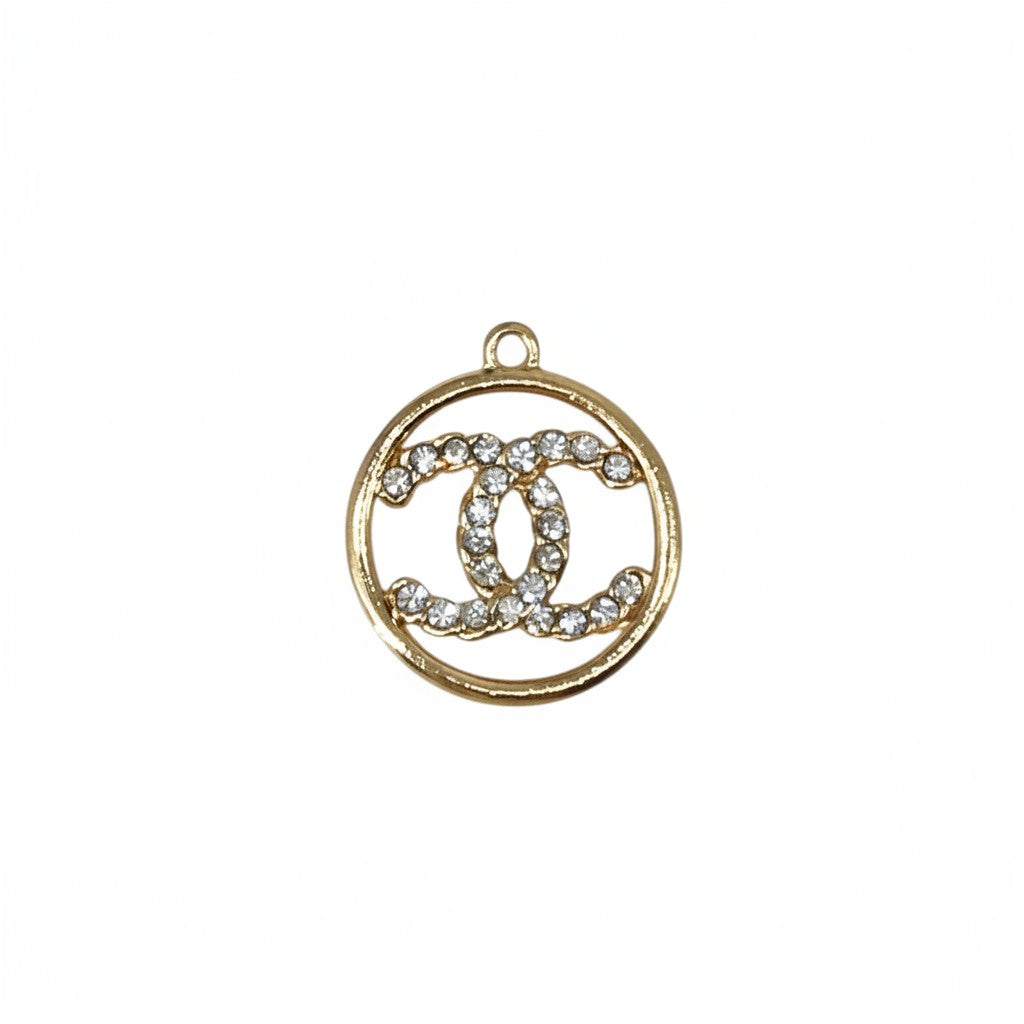 Rose Gold & Rhinestone Charm