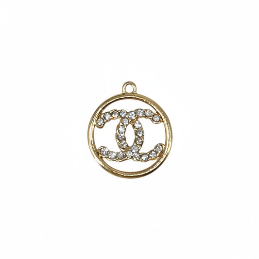 Rose Gold & Rhinestone Charm