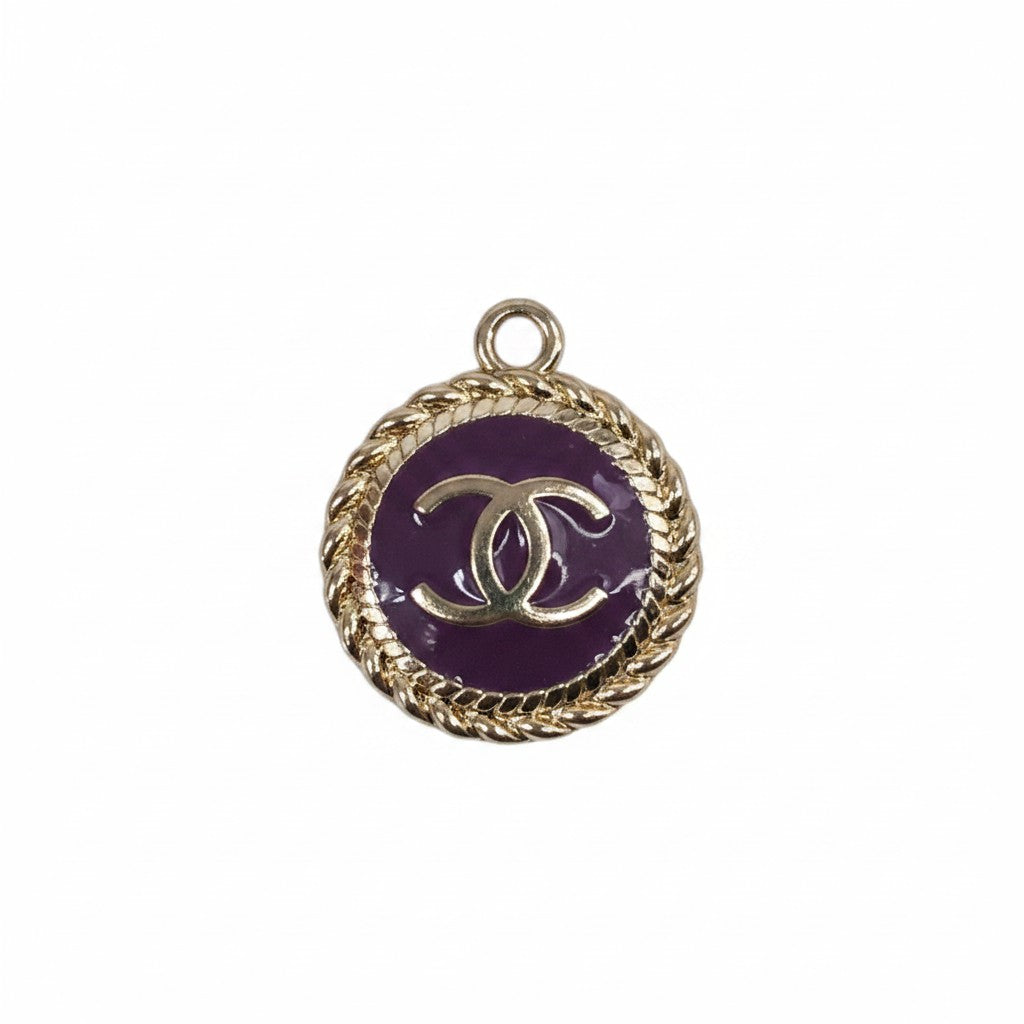 Fancy Button Style Colored Charms