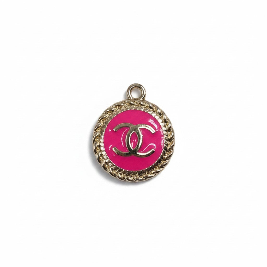 Fancy Button Style Colored Charms