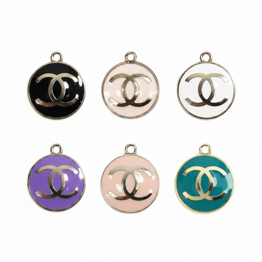Button Style Colored Charms