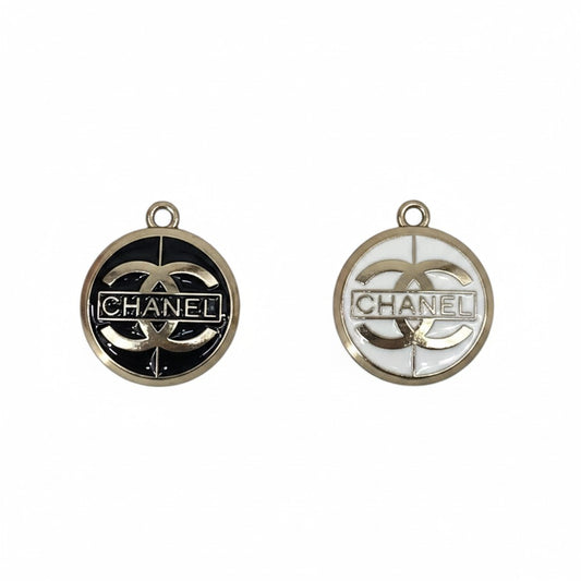 Black or White Button Style Charms