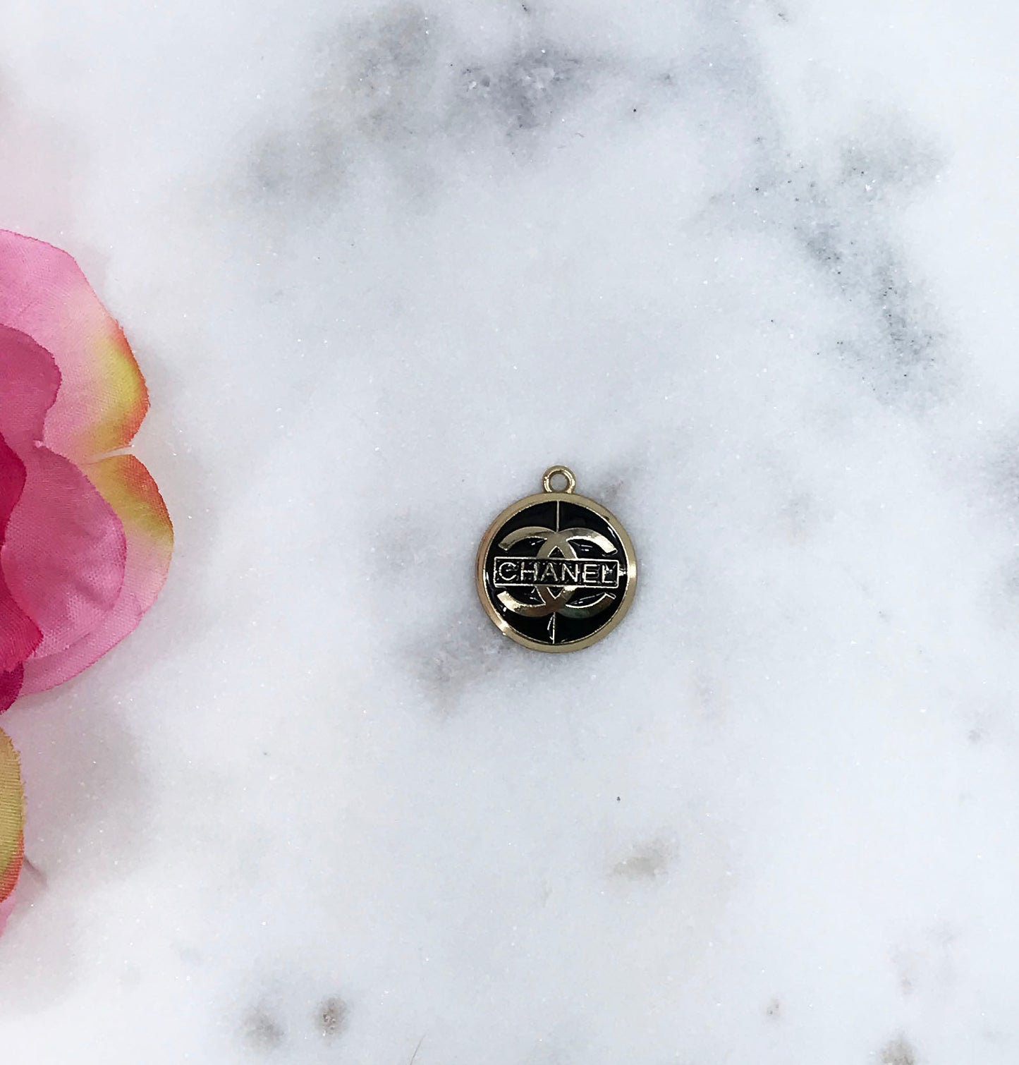 Black or White Button Style Charms