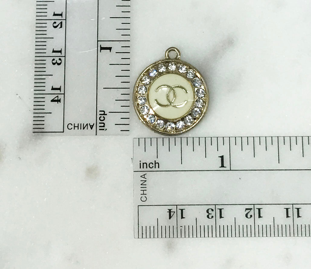 Small Rhinestone Button Charms