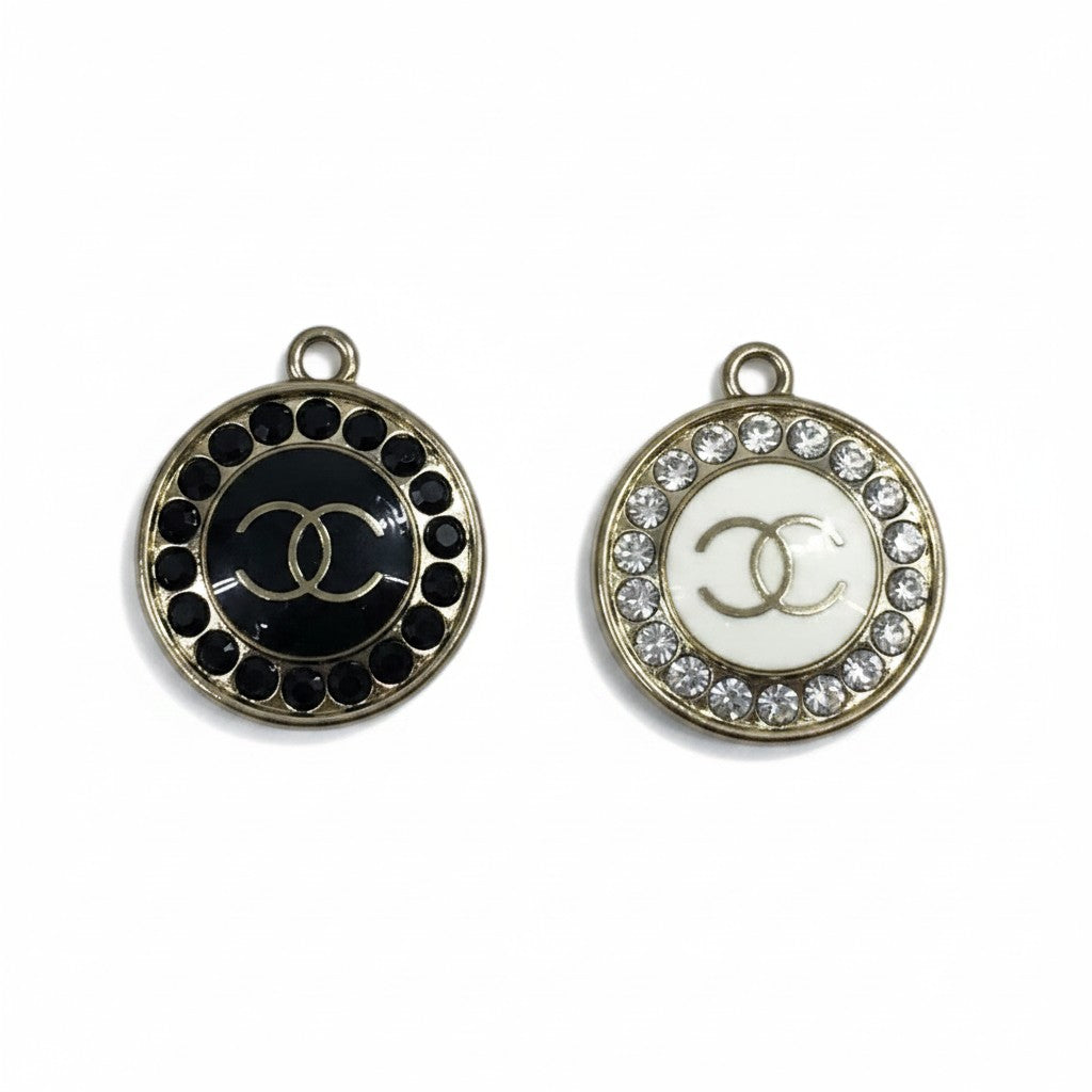 Small Rhinestone Button Charms