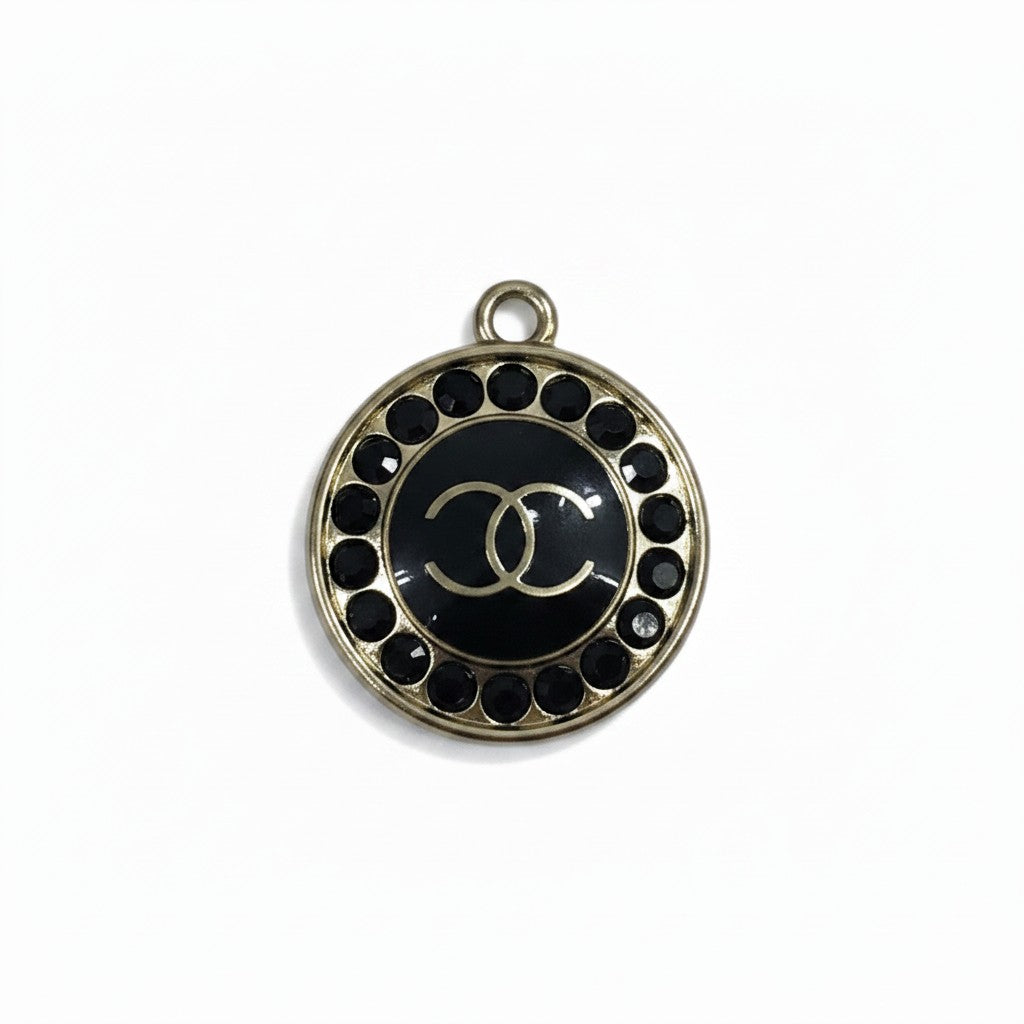 Small Rhinestone Button Charms