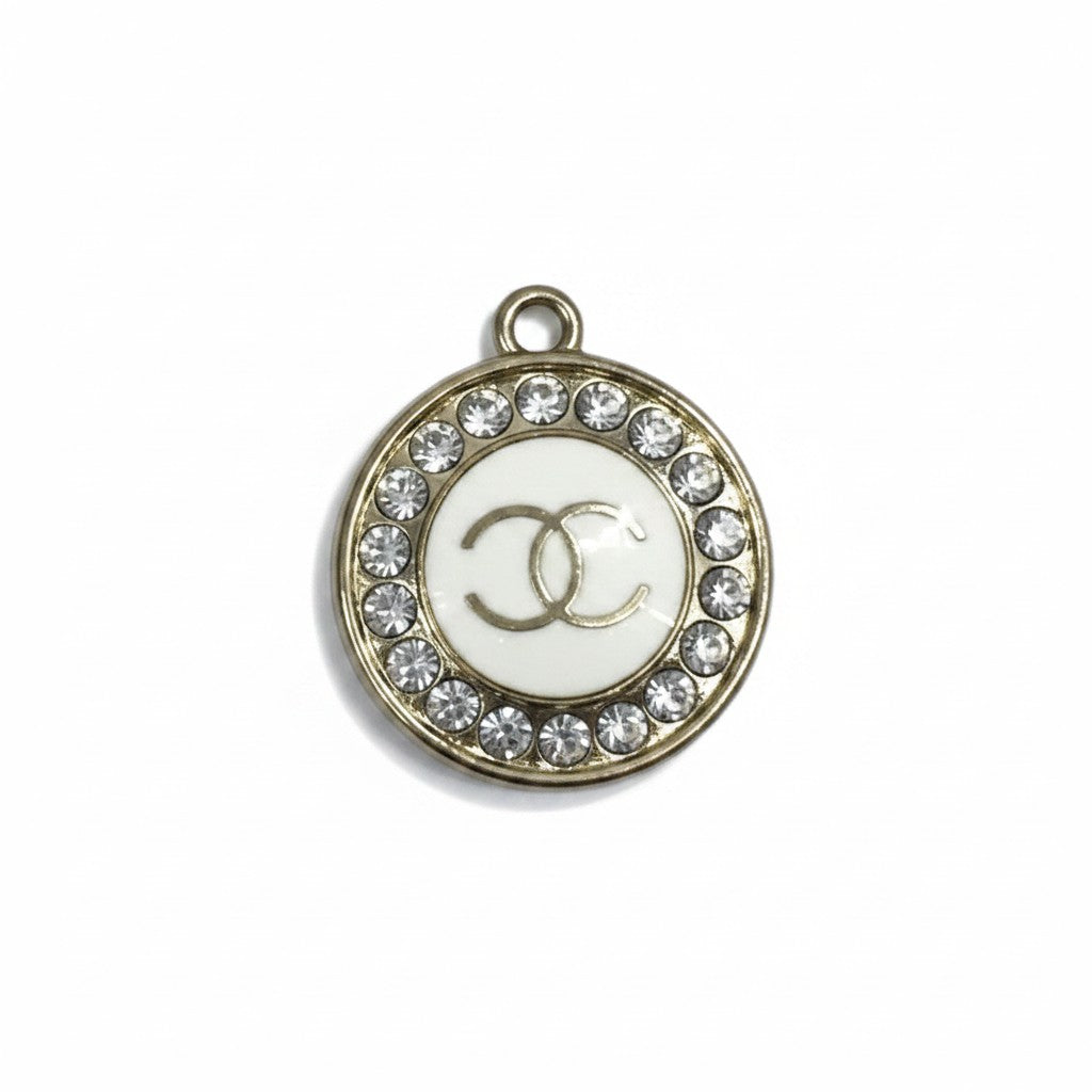 Small Rhinestone Button Charms