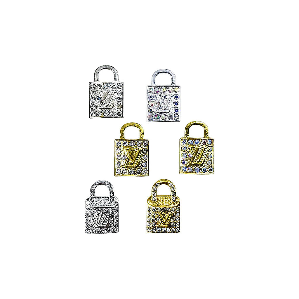 Rhinestone Lock Charms