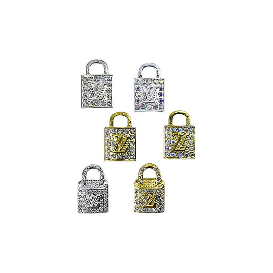 Rhinestone Lock Charms