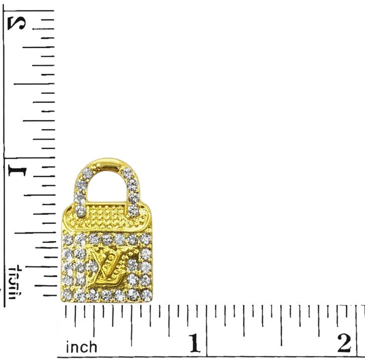 Rhinestone Lock Charms