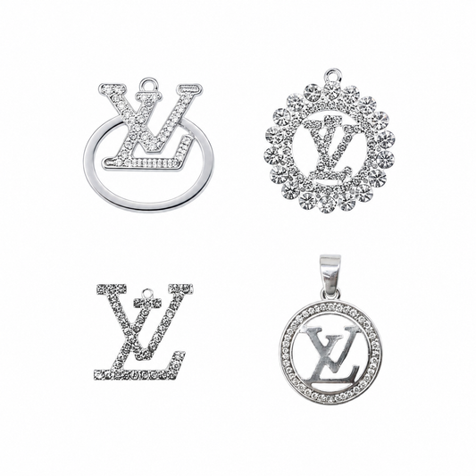 Silver Tone Rhinestone Charms