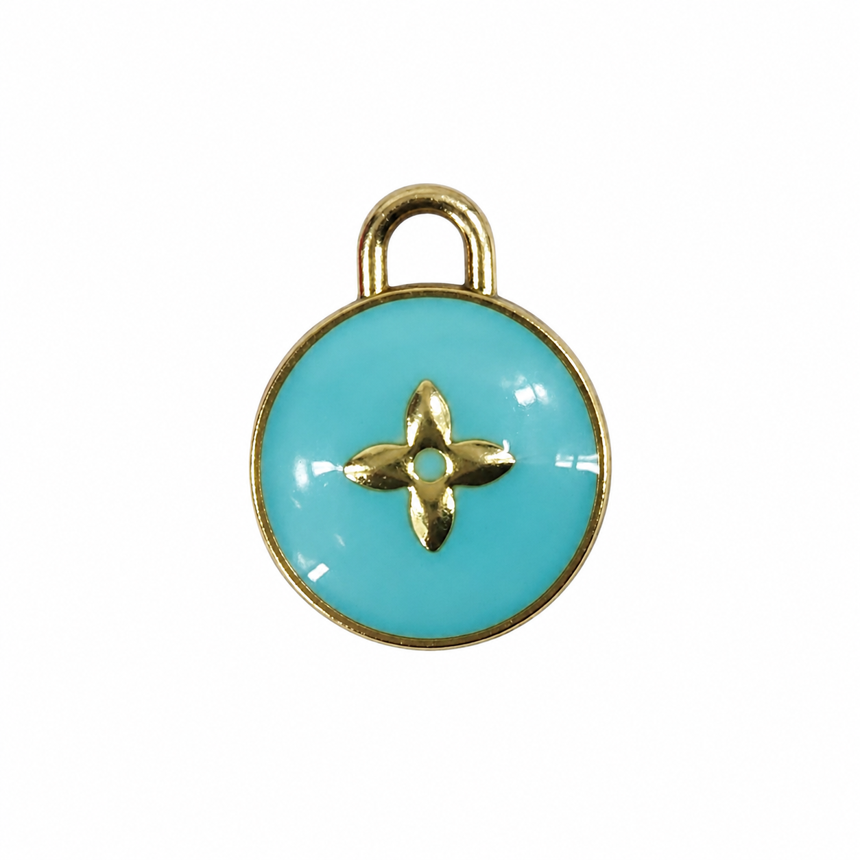 Small Double-Sided Flourish Enamel Charms