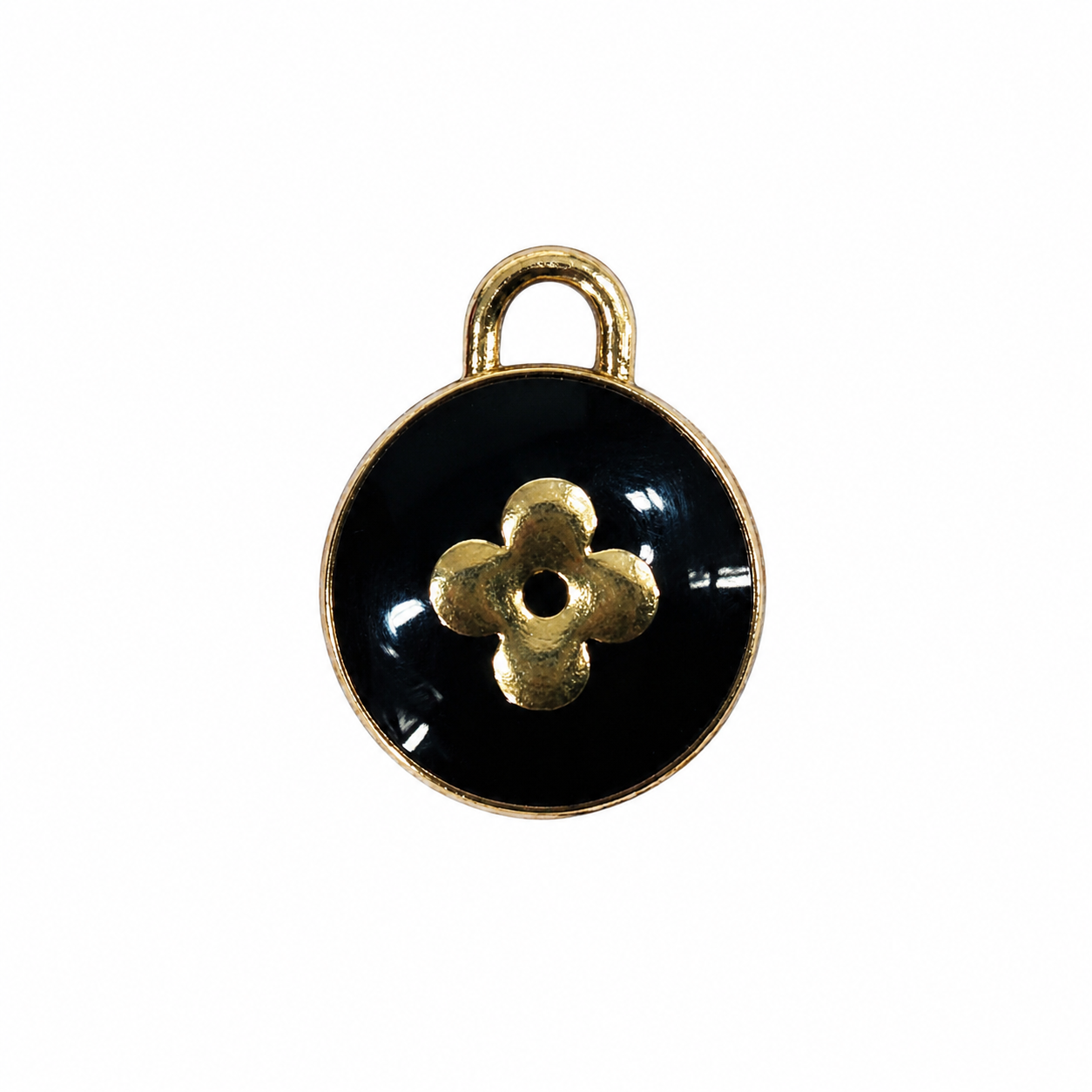 Small Double-Sided Flourish Enamel Charms