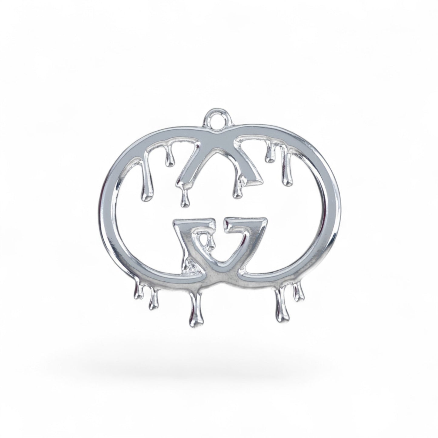 1.25" Silver Drip Charm