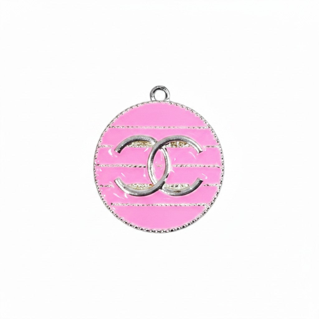 Large Round Metal Colored Charms