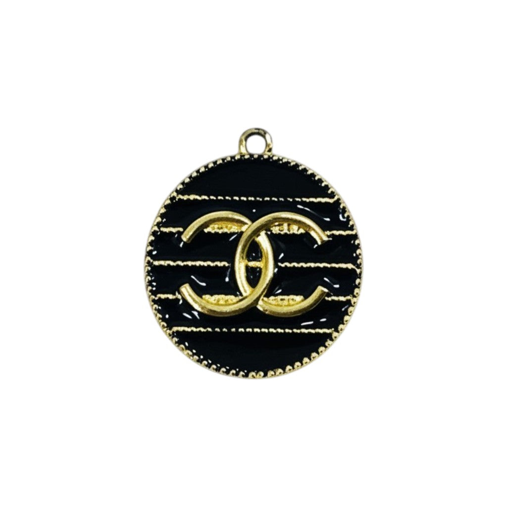 Large Round Metal Colored Charms