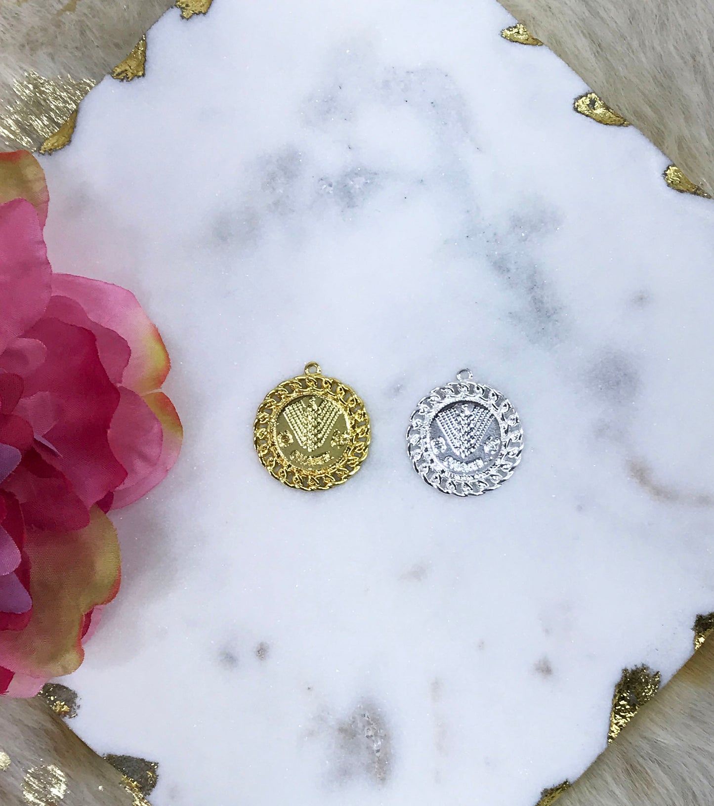 1.25" Round Metal Charms