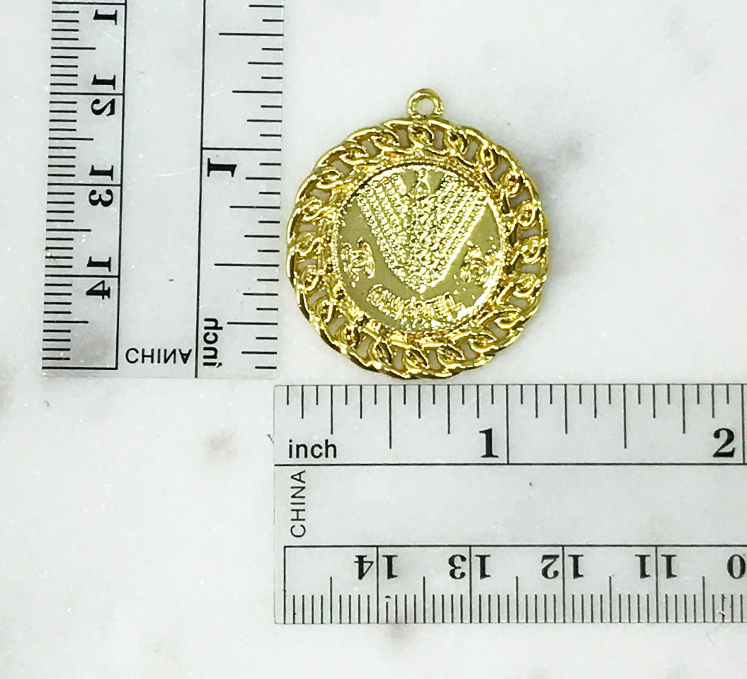 1.25" Round Metal Charms