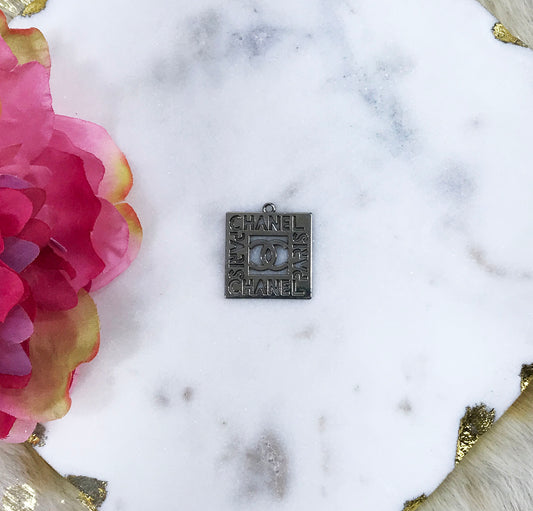 Large Square Metal Charm