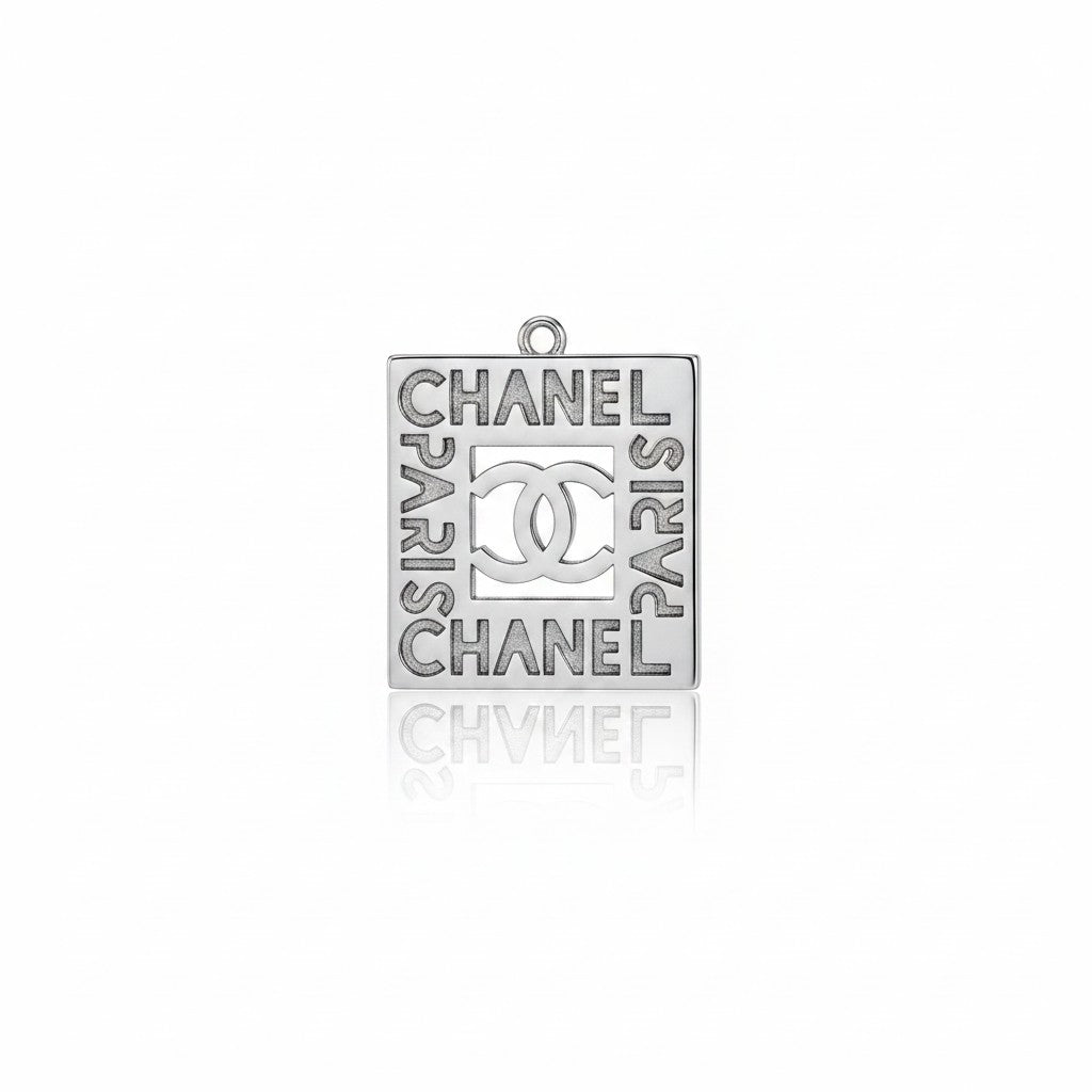 Large Square Metal Charm
