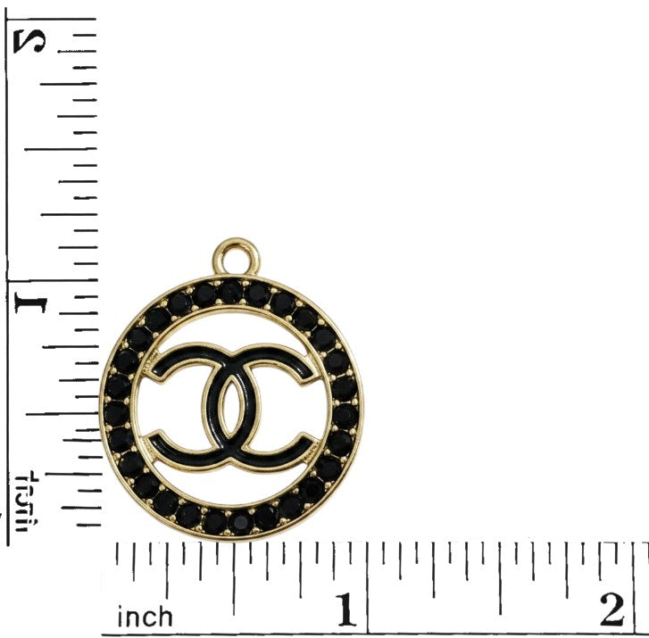 Round "Classy" Rhinestone Charms