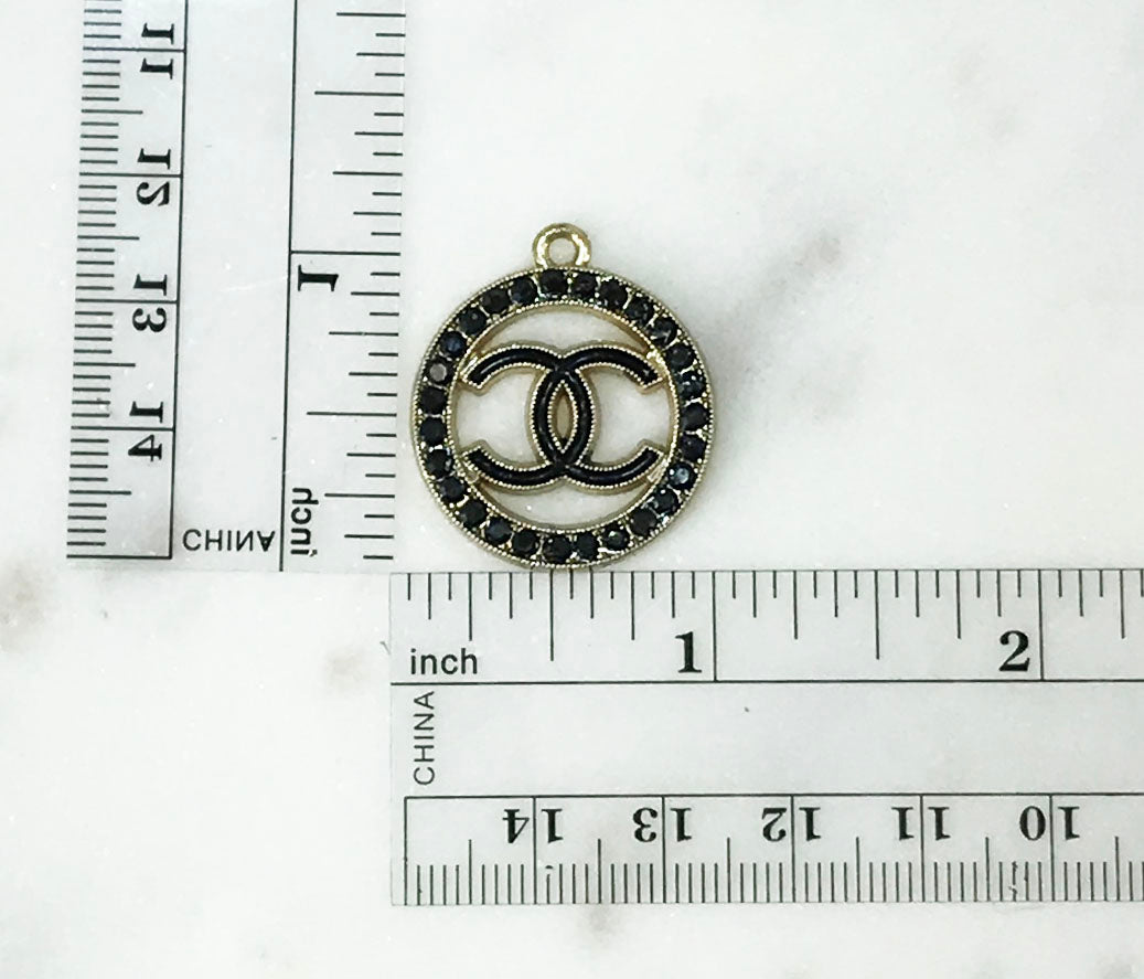 Round "Classy" Rhinestone Charms