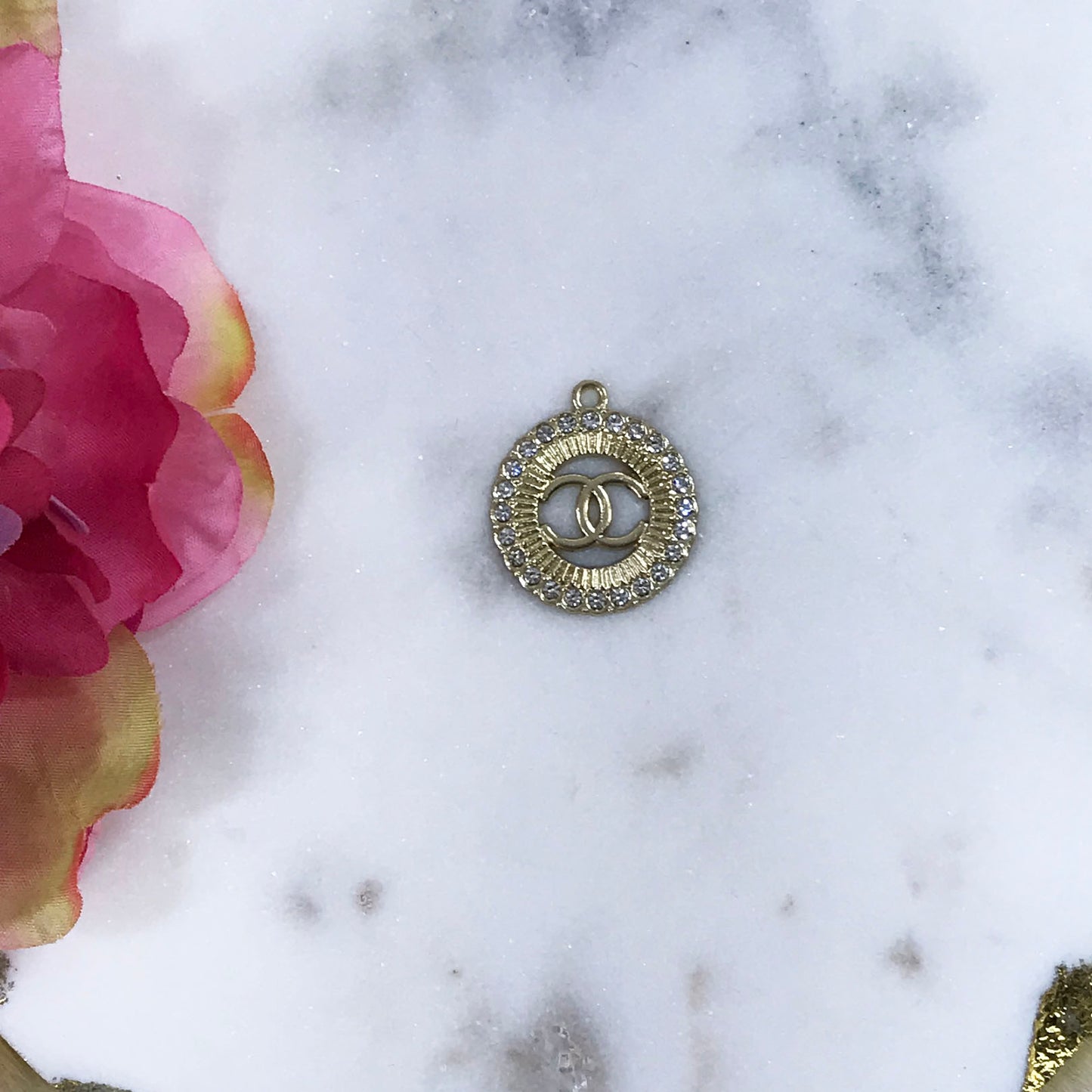 Round "Classy" Rhinestone Charms