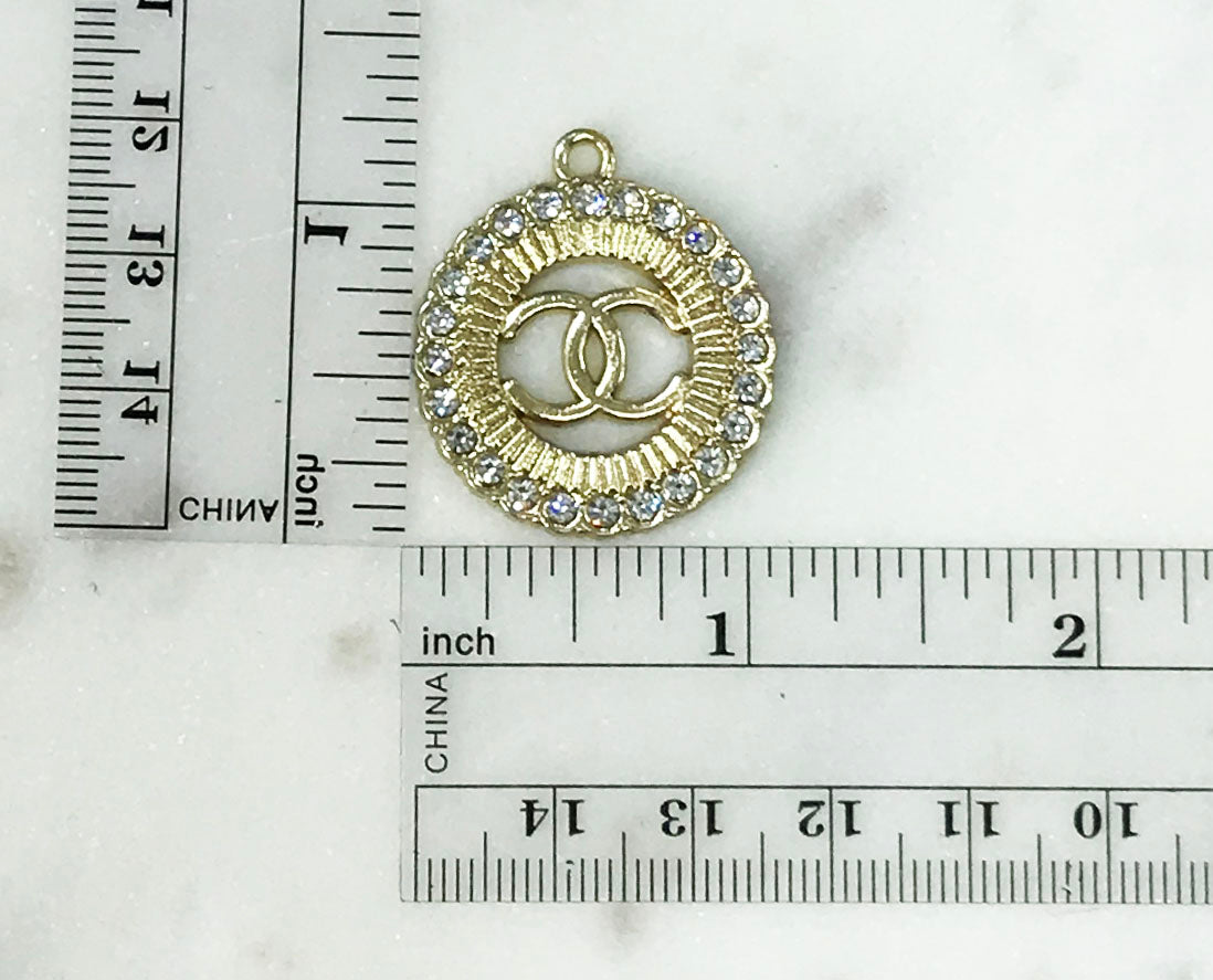 Round "Classy" Rhinestone Charms