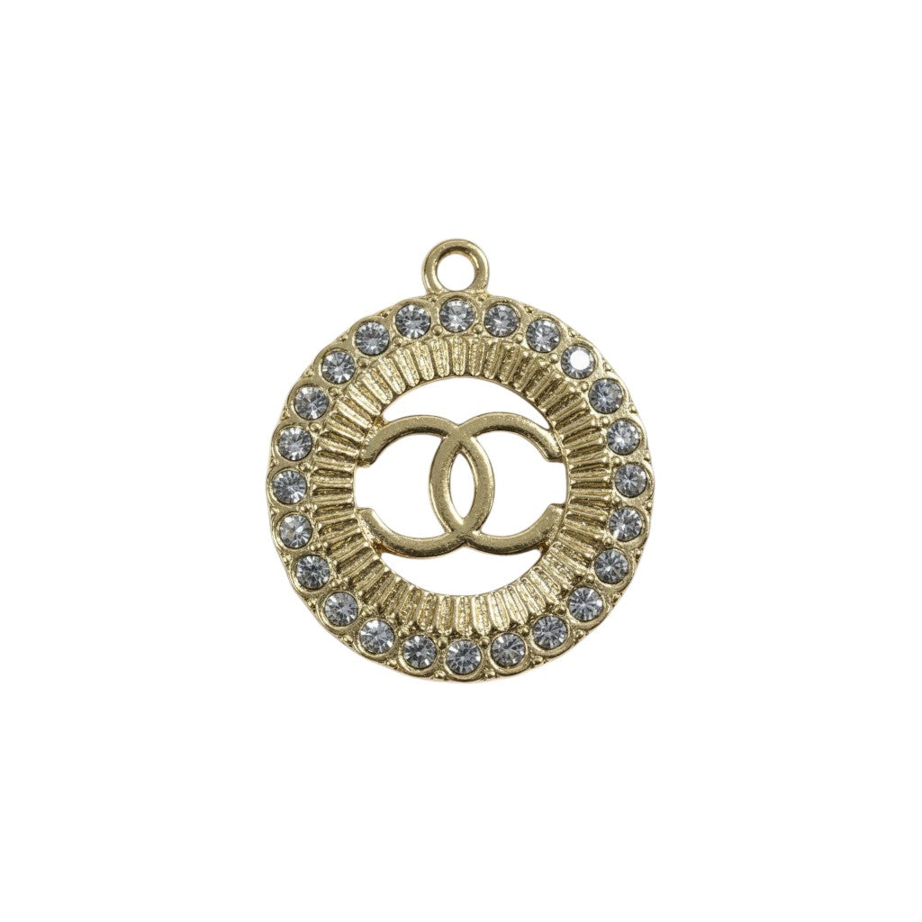 Round "Classy" Rhinestone Charms