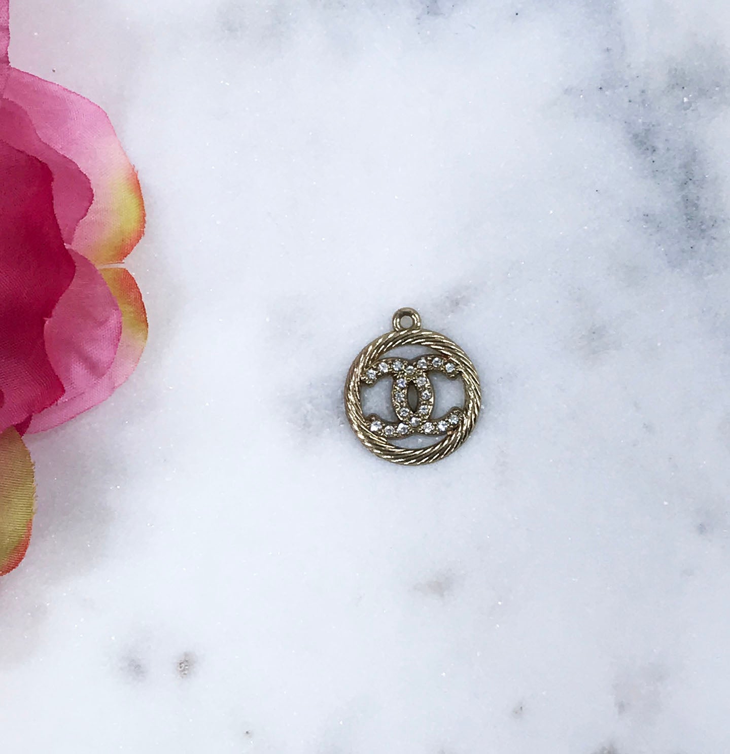 Round "Classy" Rhinestone Charms