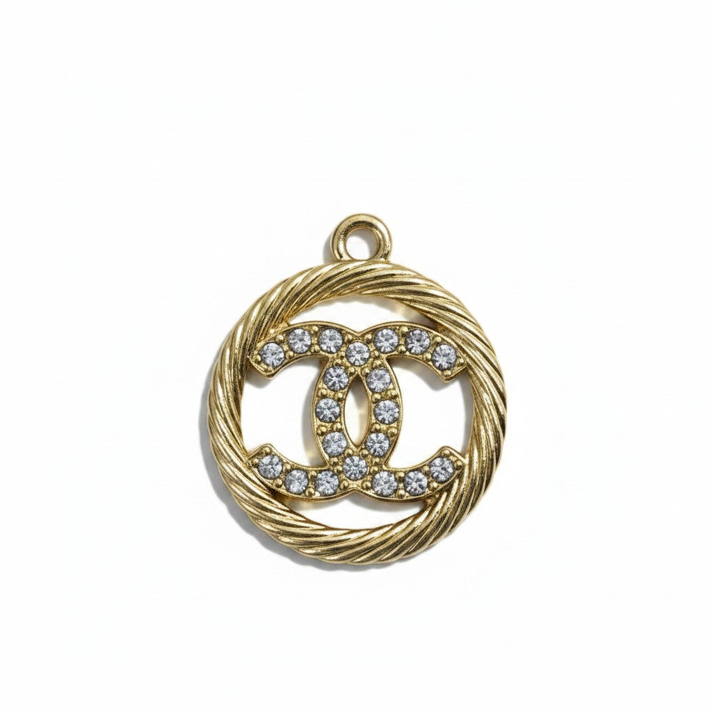 Round "Classy" Rhinestone Charms