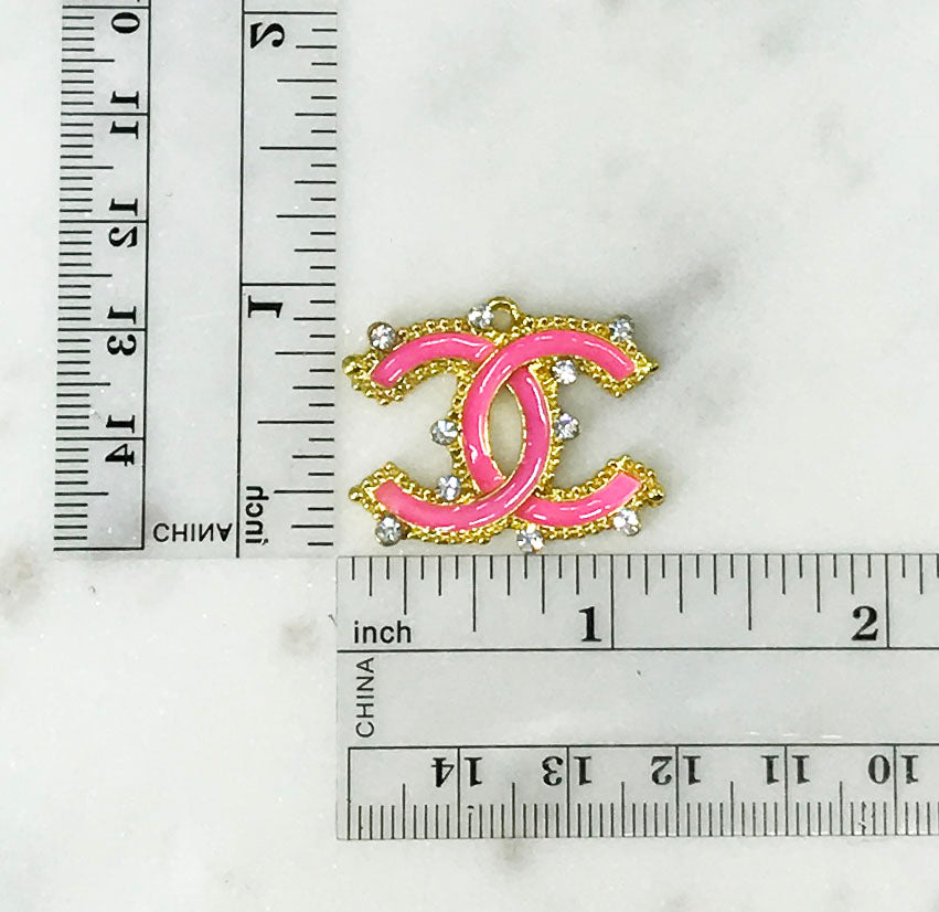 Large Colored Enamel & Rhinestone Charms