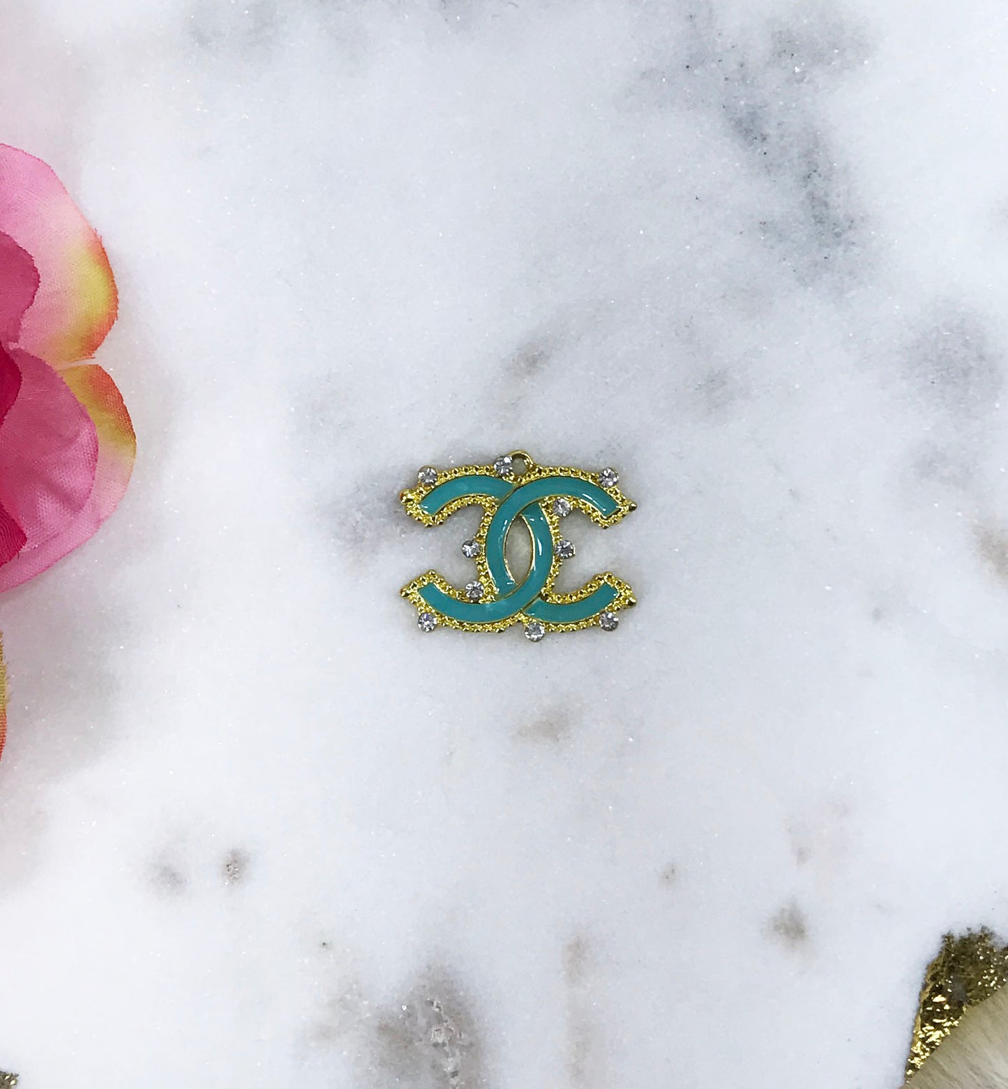 Large Colored Enamel & Rhinestone Charms