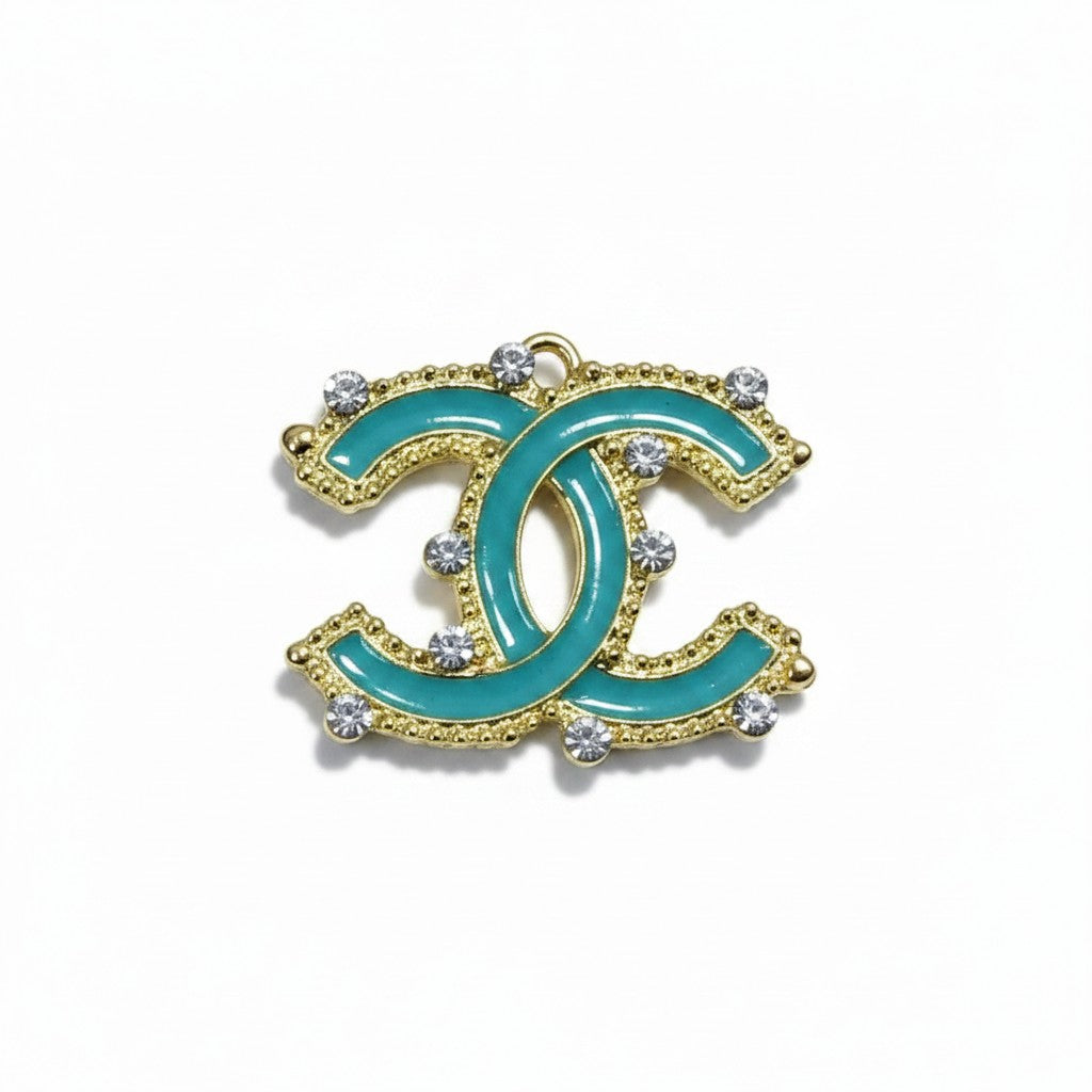 Large Colored Enamel & Rhinestone Charms