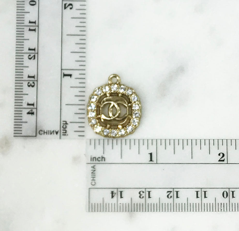 Small Square Rhinestone Charms