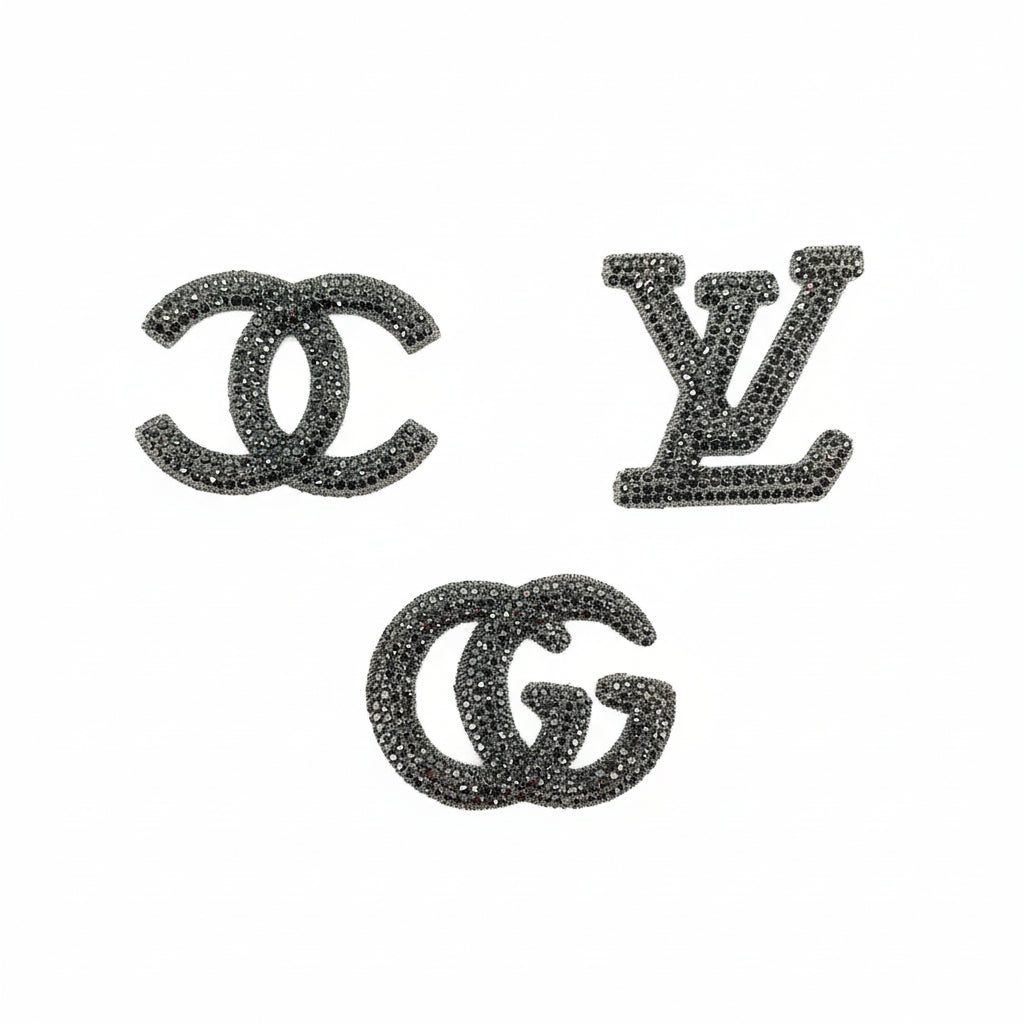 Dark Gray Bling Emblems