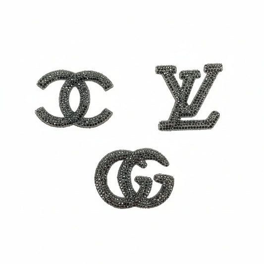 Dark Gray Bling Emblems