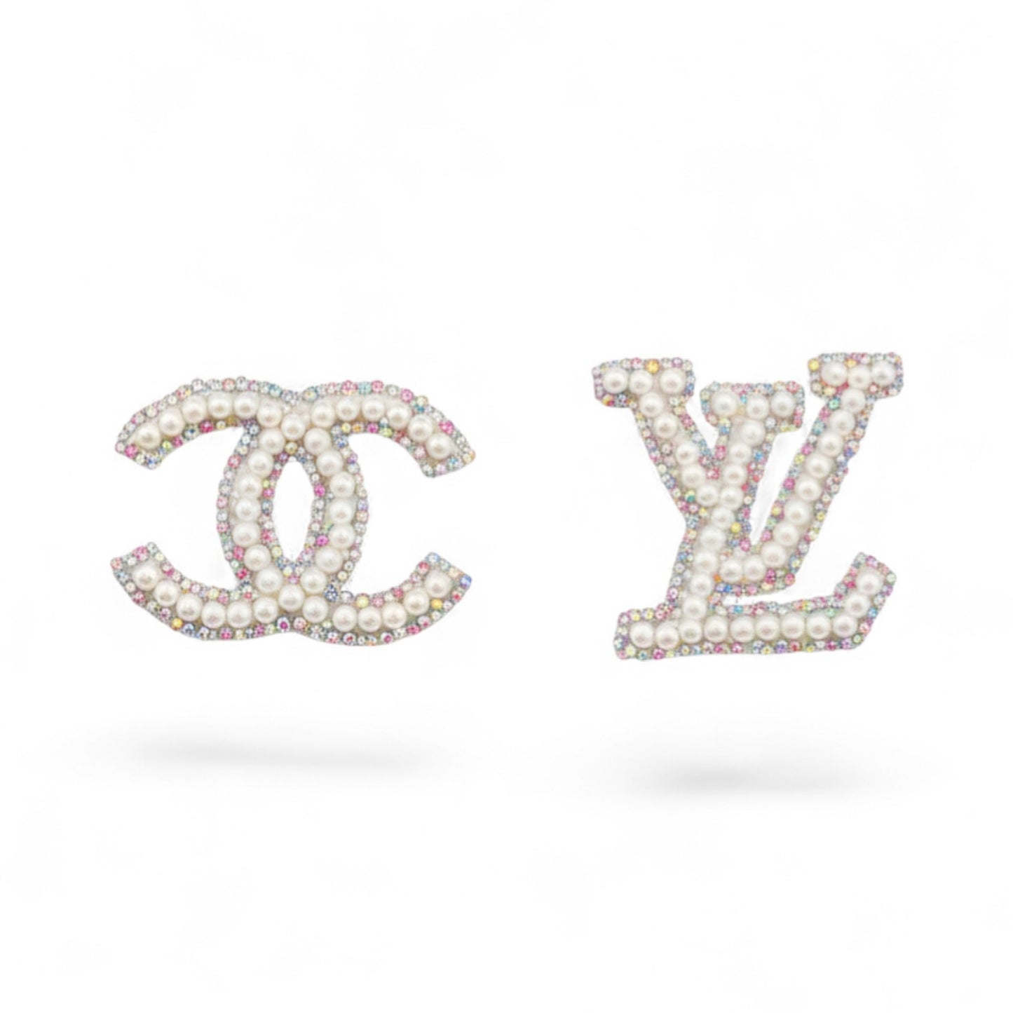 White Pearl & Pastel Glitter Emblems