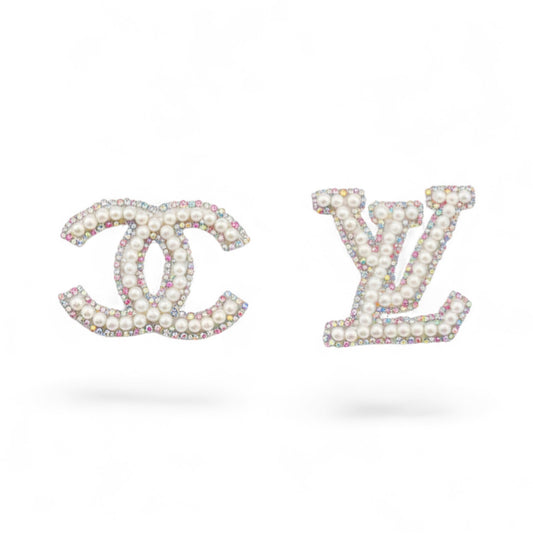 White Pearl & Pastel Glitter Emblems